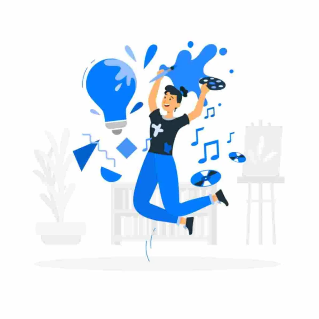 Artistic illustration of a female figure expressing creativity, representing fresh and innovative hiring strategies